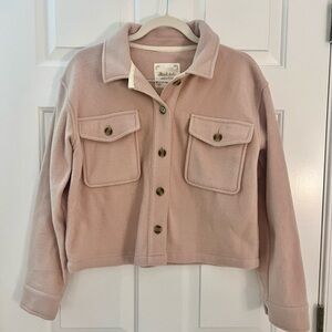 Altar'd State Soft Pink Fleece Jacket EUC
